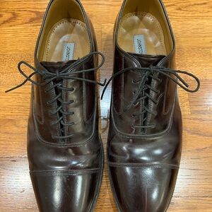 Johnston & Murphy Men's Rich Brown Leather Oxfords